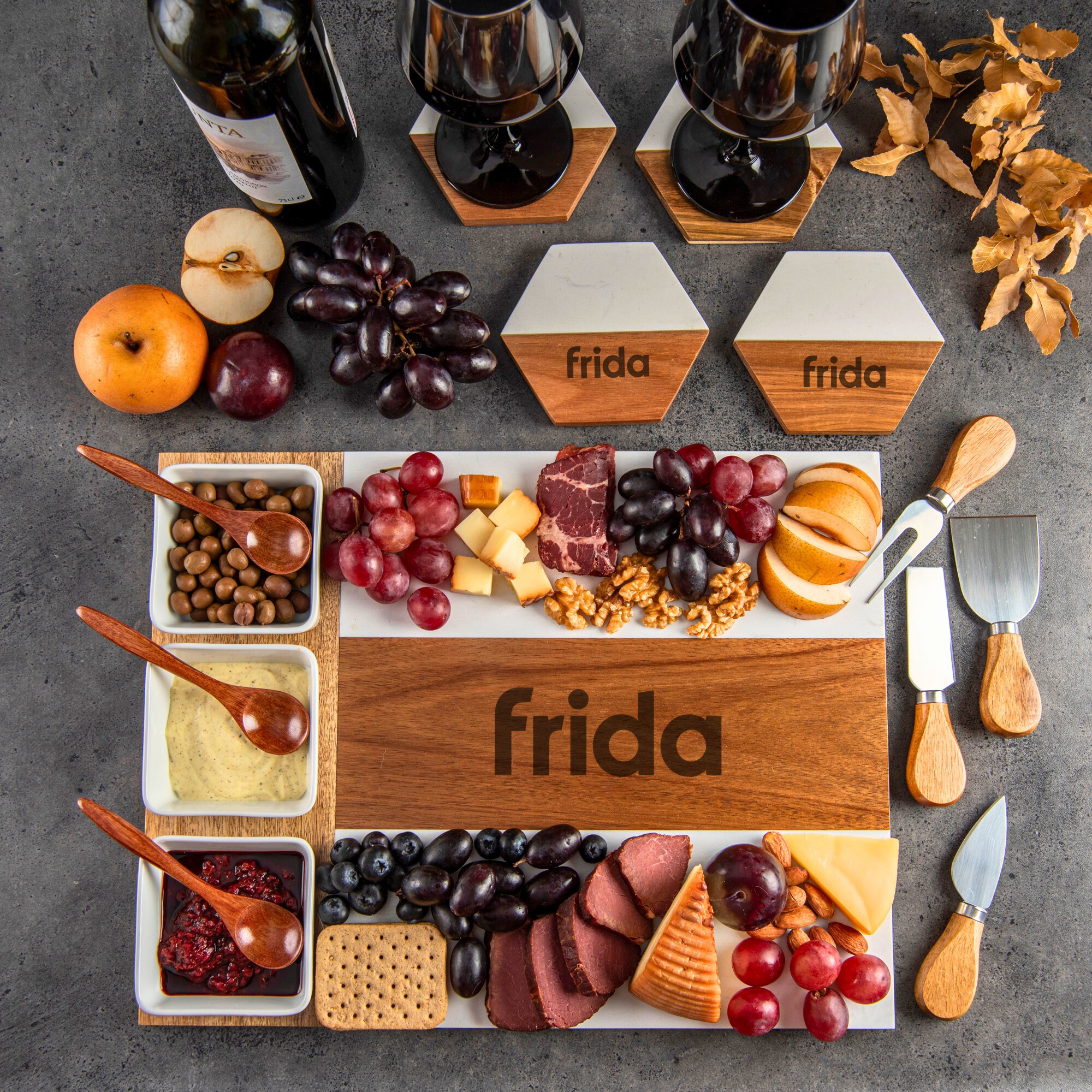 Personalized Charcuterie Board - Custom Large Cheese Boards for Wedding, Anniversary, New Home, Housewarming, Bridal Shower, Birthday, Mom, Grandma, Mother’s Day Gifts, Women, Couples, Engagement Gift